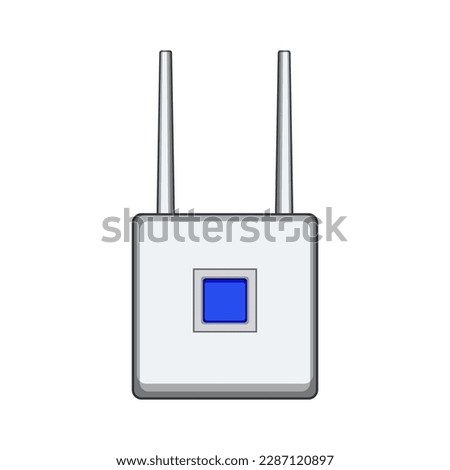 router 5g modem cartoon. wifi speed, internet technology router 5g modem sign. isolated symbol vector illustration