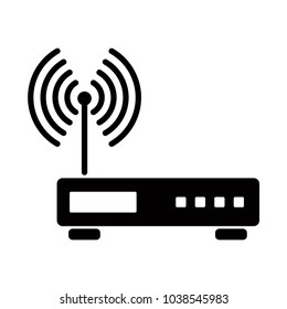Router Antenna Icon Vector Template