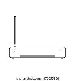 Router black icon .