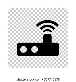 Router  - black vector icon