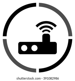Router  - black vector icon