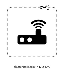 Router  - black vector icon