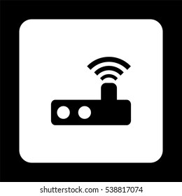 Router  - black vector icon