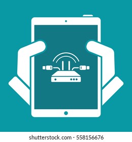 Router cable - Flat minimal icon