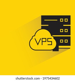 Router And Cloud Vps On Yellow Background