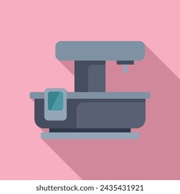 Router cnc machine icon flat vector. Control production. Flash construction