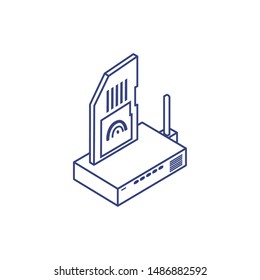 router communication with sd card
