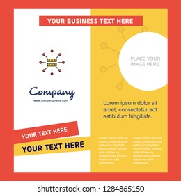 Router  Company Brochure Template. Vector Busienss Template