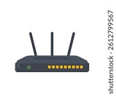 Router device flat vector design isolated on a white background