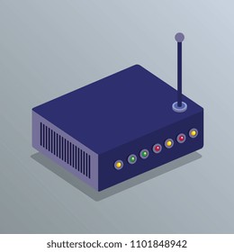 router device isometric icon