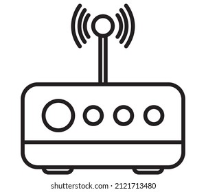 router device on white background