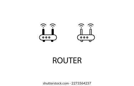 Router double icon design stock illustration