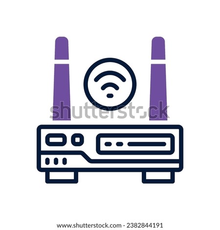 router dual tone icon. vector icon for your website, mobile, presentation, and logo design.