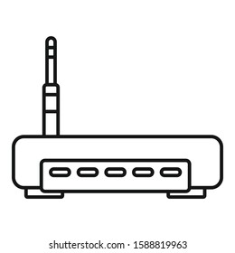 Router equipment icon. Outline router equipment vector icon for web design isolated on white background