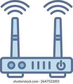 Router Filled Blue Tone Icon