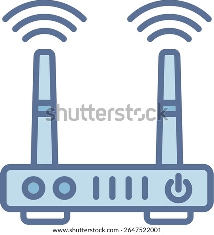 Router Filled Blue Tone Icon