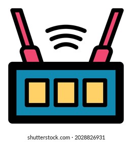 Router filled line icon, suitable for set electonics icons