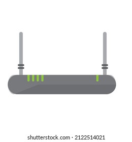 Router flat icon - modem sign wireless illustration. Flat style, office equipment icon