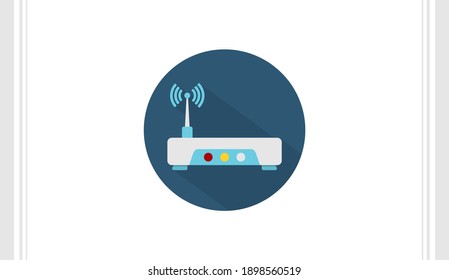 Router flat icon vector template, Technology design icon concepts, Creative design