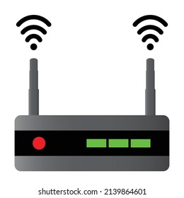 router flat icon,isolated router on white background,vector router,router and signal symbol,Wi-Fi,router close-Up.