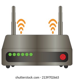router flat icon-modem sign-wireless illustration-network illustration-adsl isolated-wifi vector