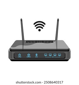 router flat icon-modem sign-wireless illustration-network illustration-adsl isolated-wifi vector