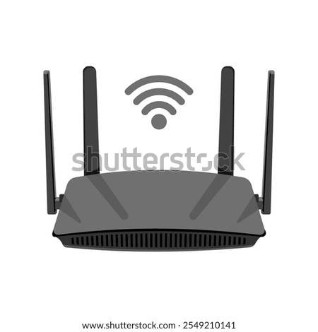 router flat icon-modem sign-wireless illustration-network illustration-adsl isolated-wifi vector