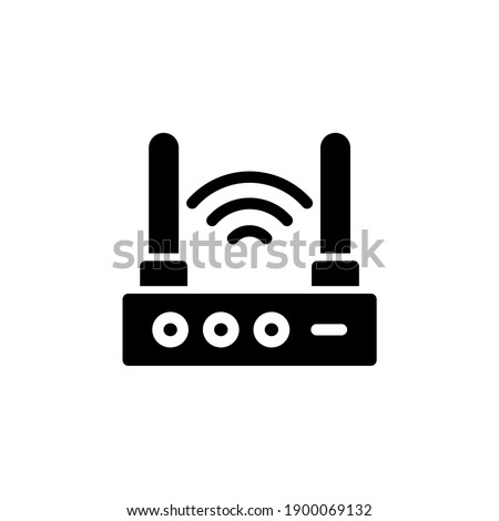 router glyph Icon. internet of things vector illustration on white background
