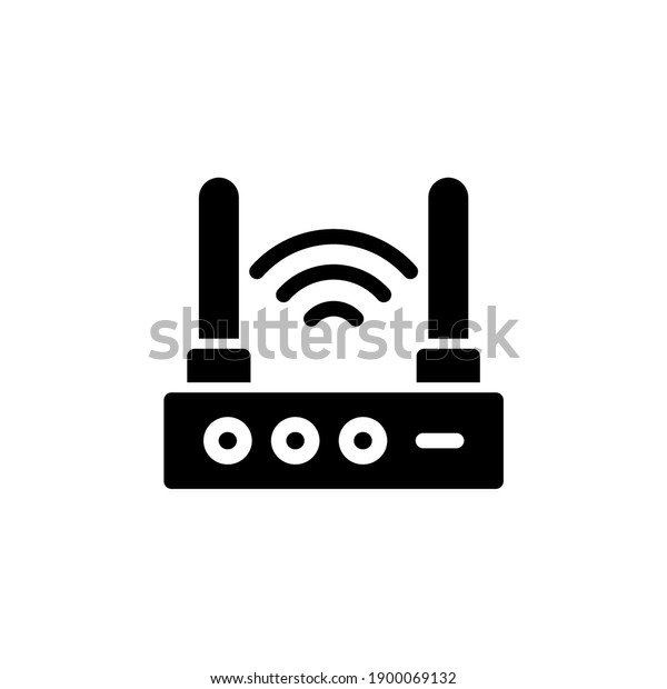 Router Glyph Icon Internet Things Vector Stock Vector (Royalty Free