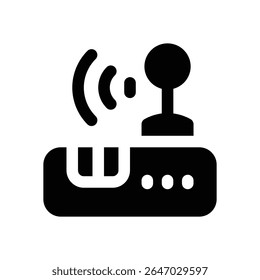 ícone de glifo do roteador. Ícone vetorial forte e sólido para sites, interfaces móveis, apresentações e marca visual. Alta qualidade e fácil de editar.
