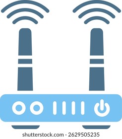 Router Glyph Two Colour Icon