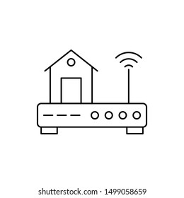 Router house wifi icon. Element of Internet in life icon