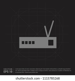 Router icon - Black Creative Background - Free vector icon
