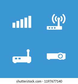Router icon. collection of 4 router filled icons such as . editable router icons for web and mobile.