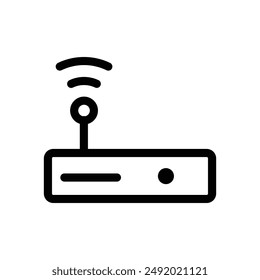 router icon design in filled and outlined style