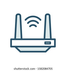 Router icon design template, color style