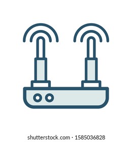 Router icon design template, color style
