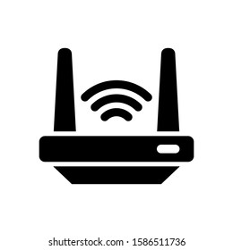Router icon design template, glyph style, flat vector