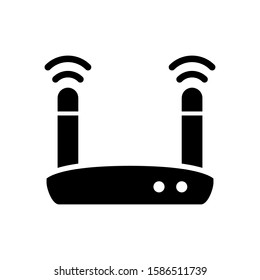 Router icon design template, glyph style, flat vector