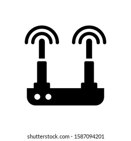 Router icon design template, glyph style, flat vector