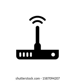 Router icon design template, glyph style, flat vector