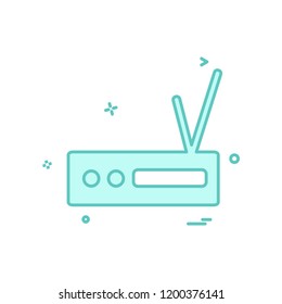 Router icon design vector