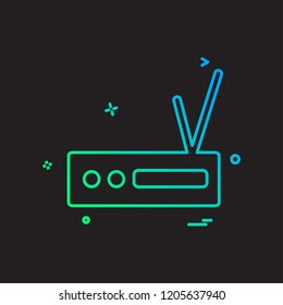 Router icon design vector