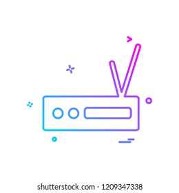 Router icon design vector