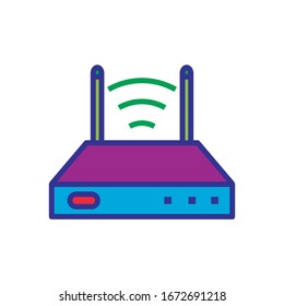 plantilla vectorial de diseño de iconos del router