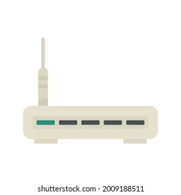 Icono de enrutador. Ilustración plana del icono del vector del router aislado en fondo blanco