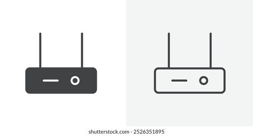 Icono de enrutador plano y diseño de conjunto simple