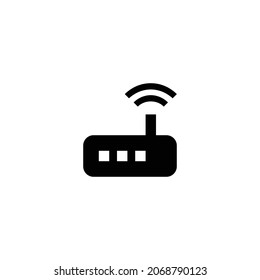 router Icon. Flat style design isolated on white background. Vector illustration