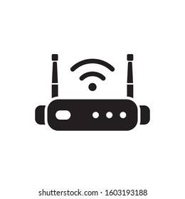 router icon, glyph style design