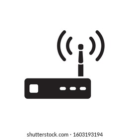 router icon, glyph style design